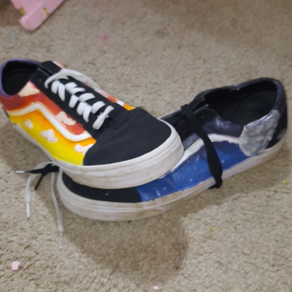 painted old skool vans